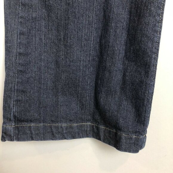 New York and Company Dark Wash Wide Leg Bootcut Jeans Size 10 Measure 33" x 31" - Picture 5 of 10